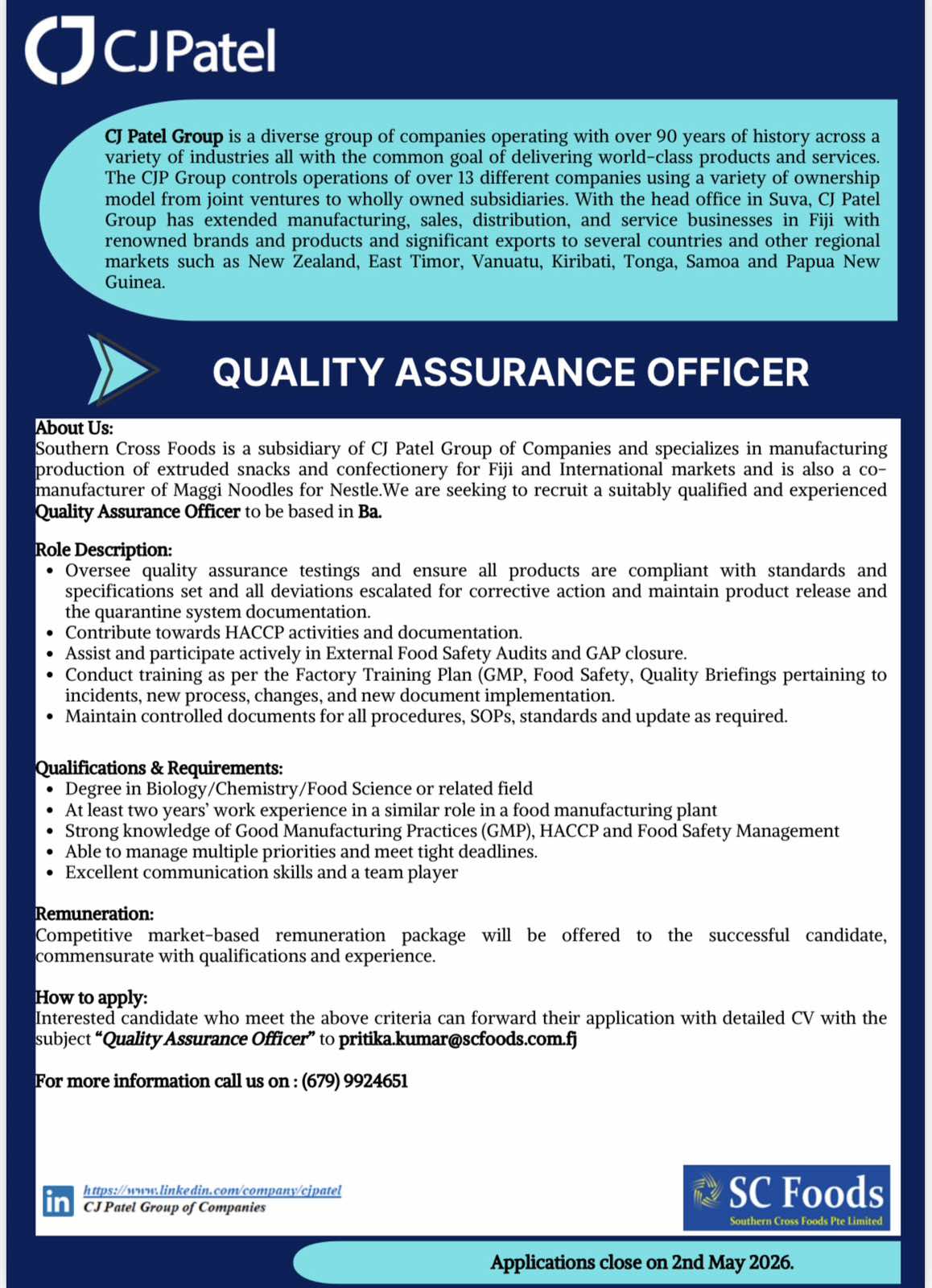 Original job ad