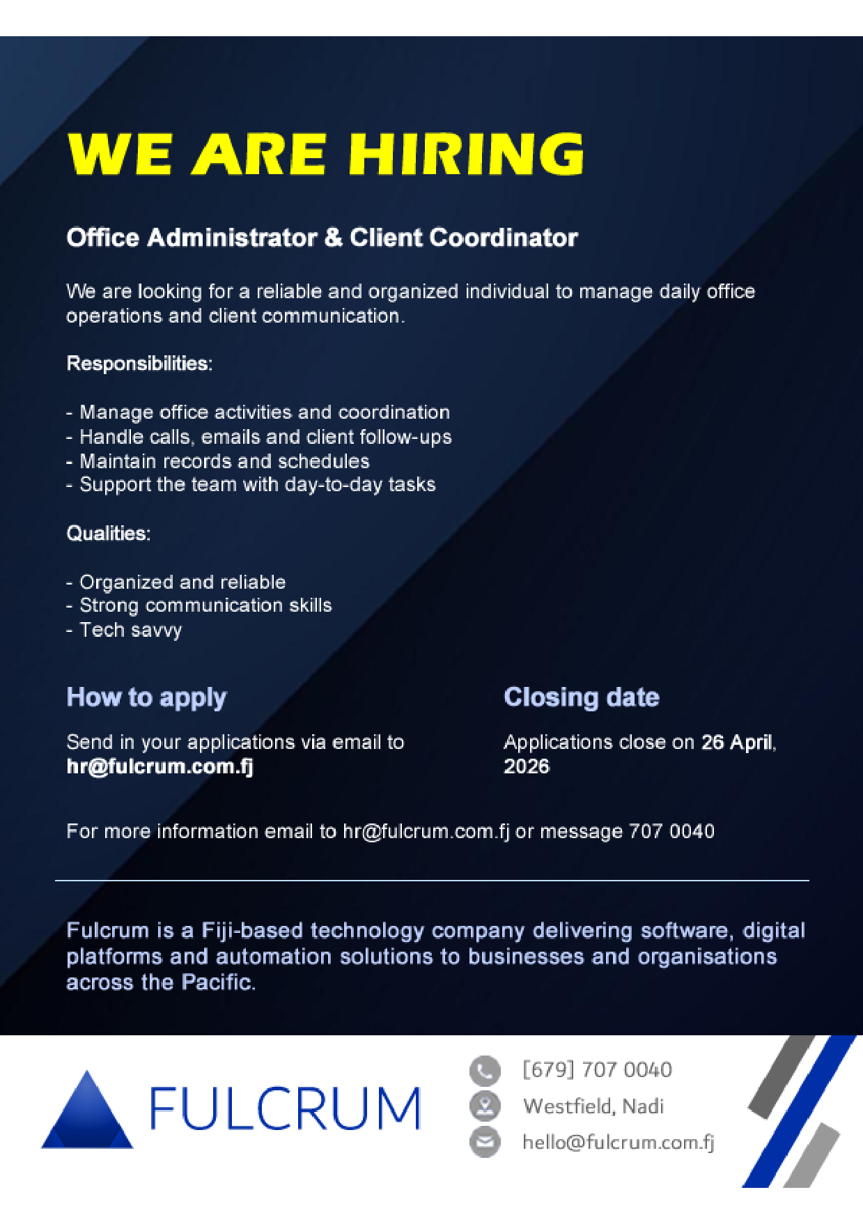 Original job ad