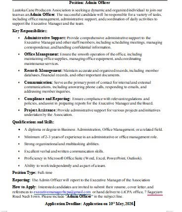 Original job ad