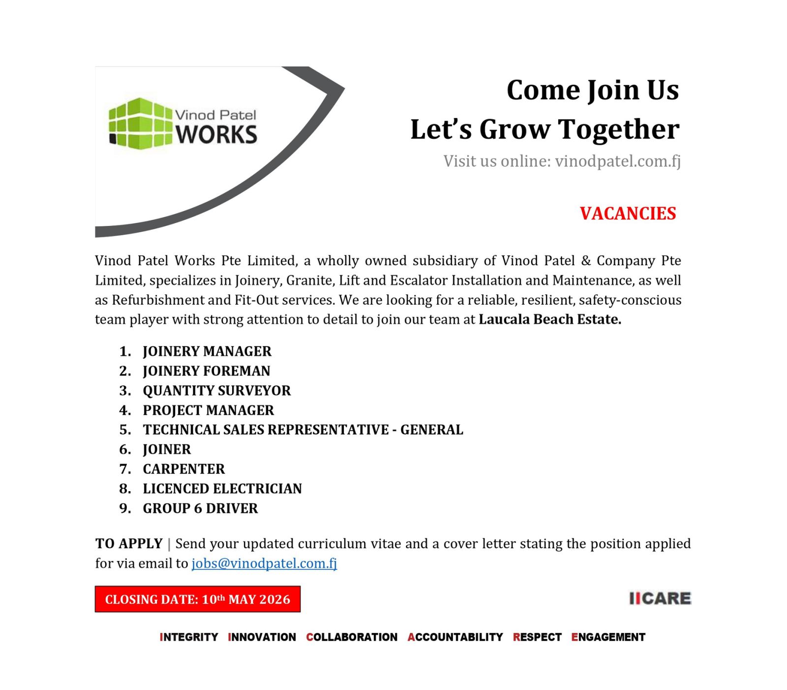 Original job ad