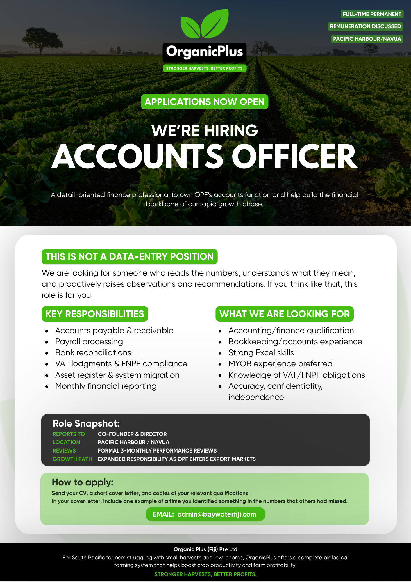 Original job ad