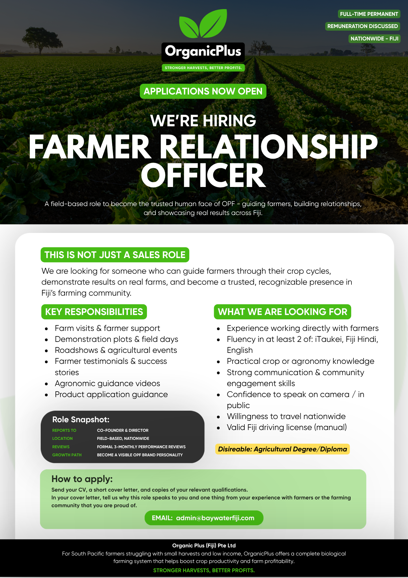 Original job ad