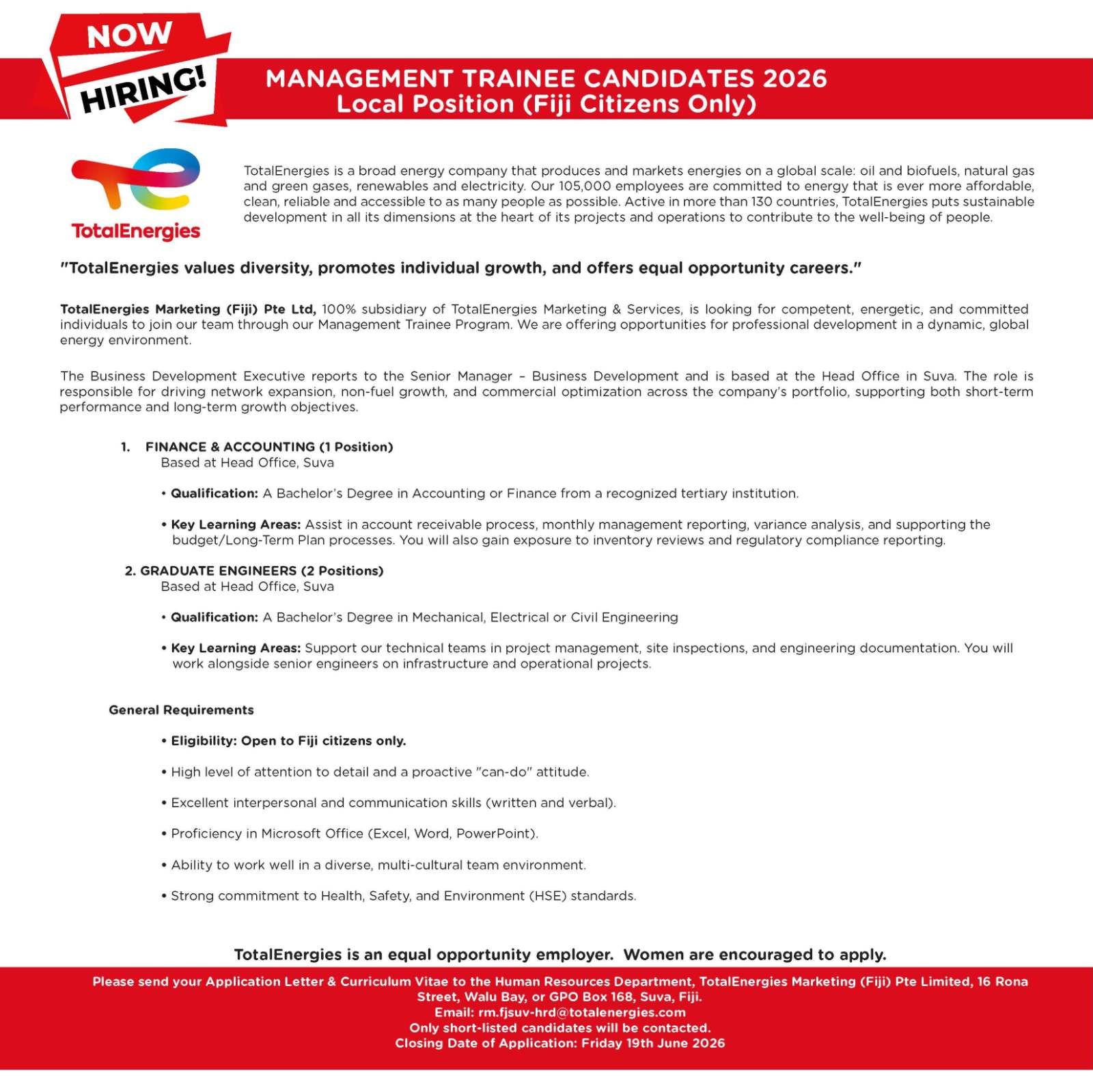 Original job ad