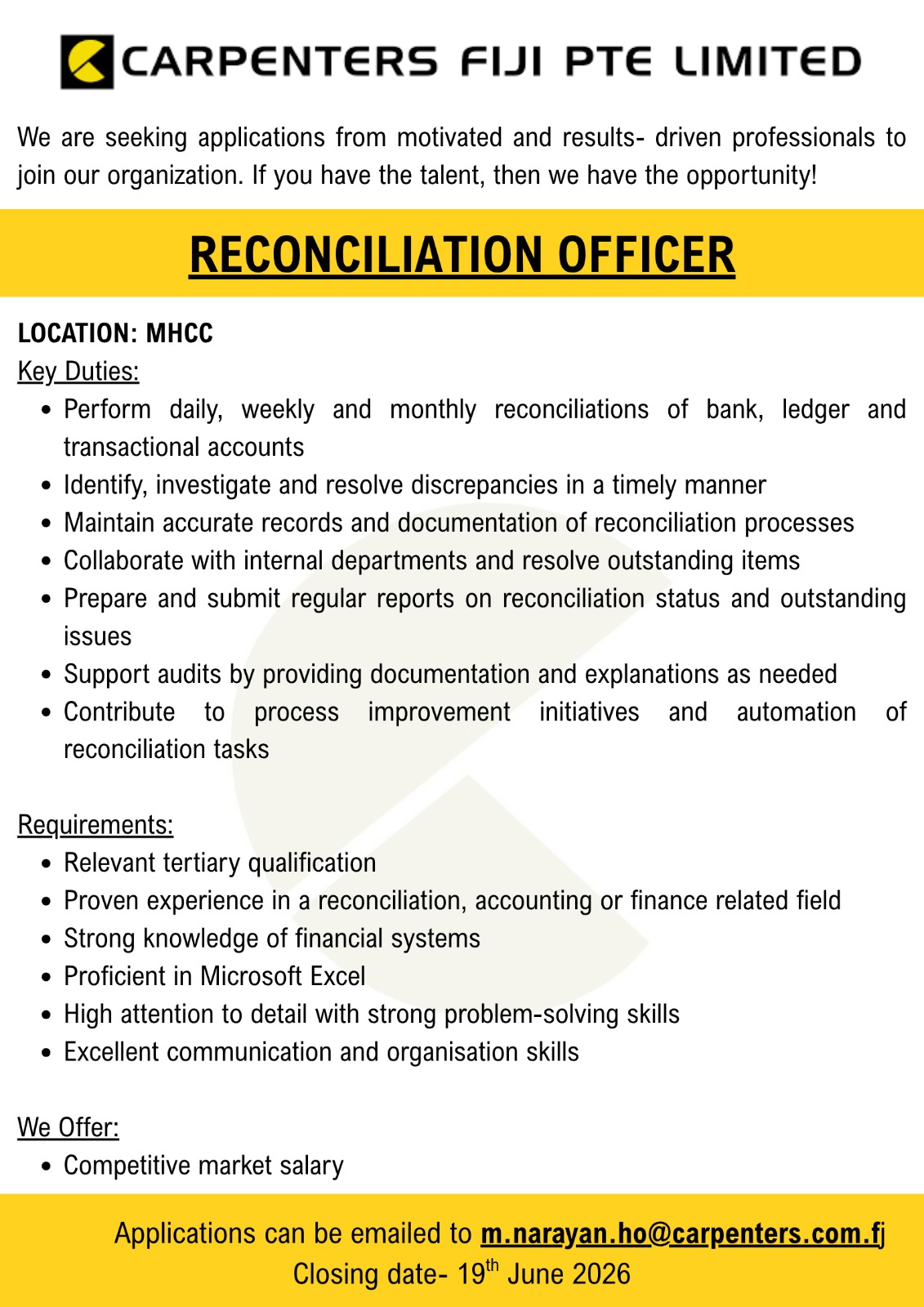 Original job ad