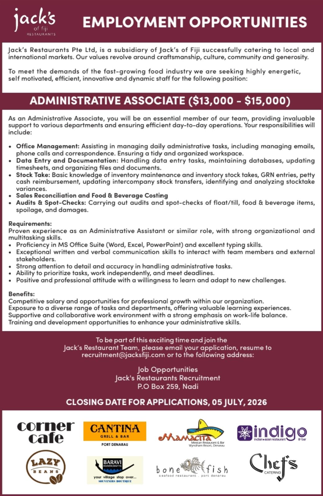 Original job ad