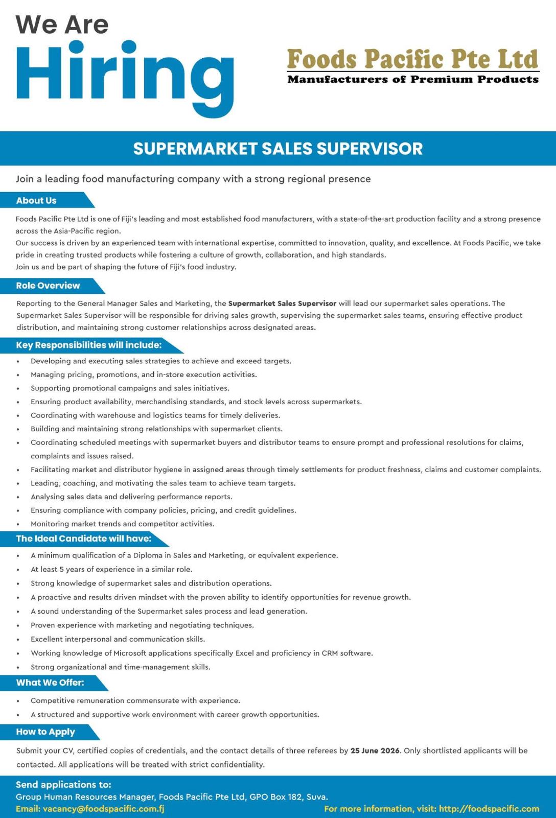 Original job ad