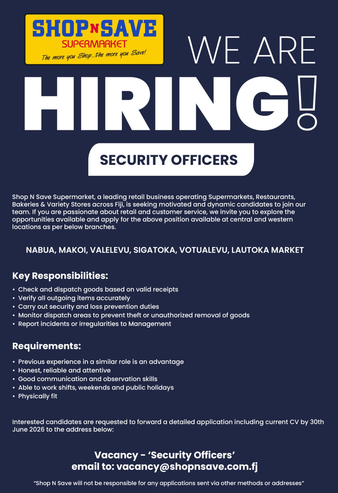 Original job ad