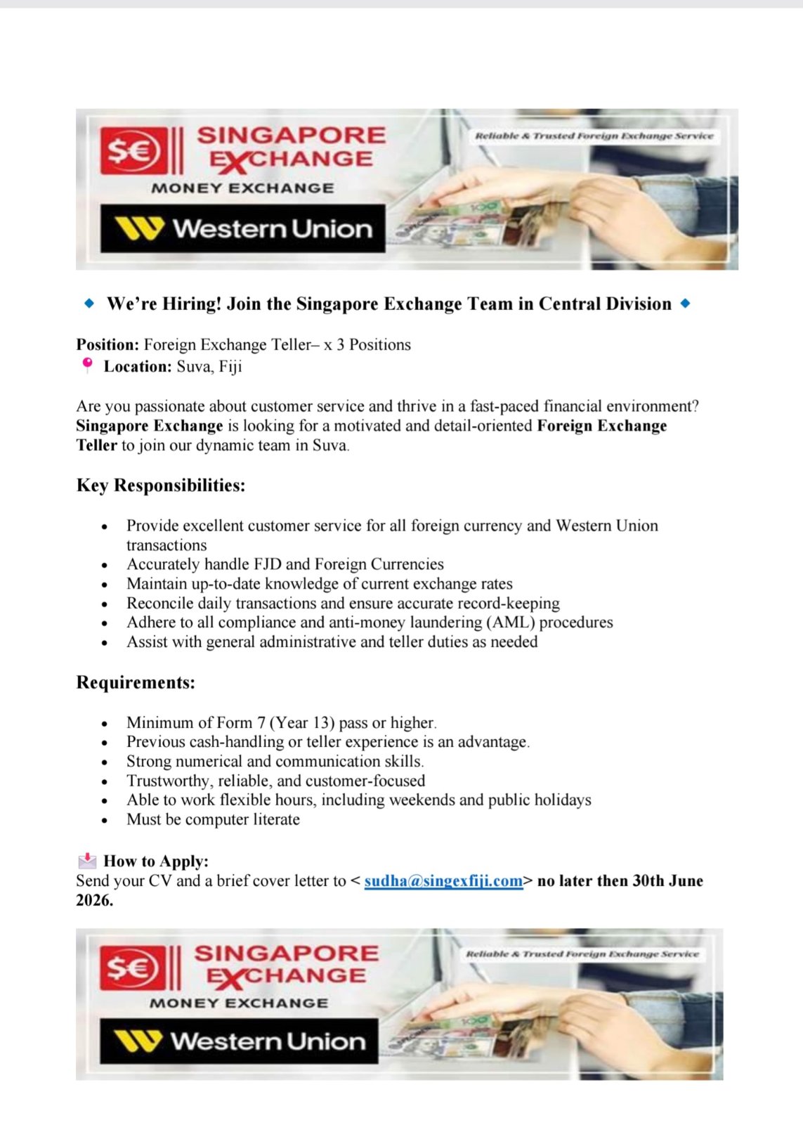 Original job ad