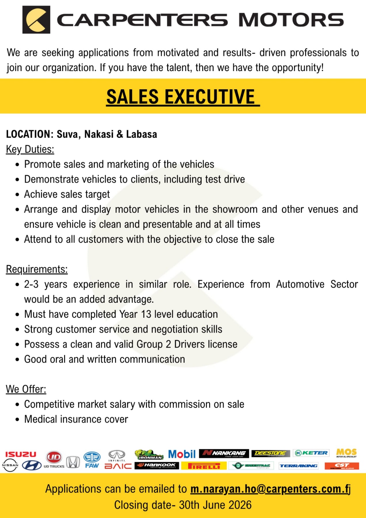 Original job ad