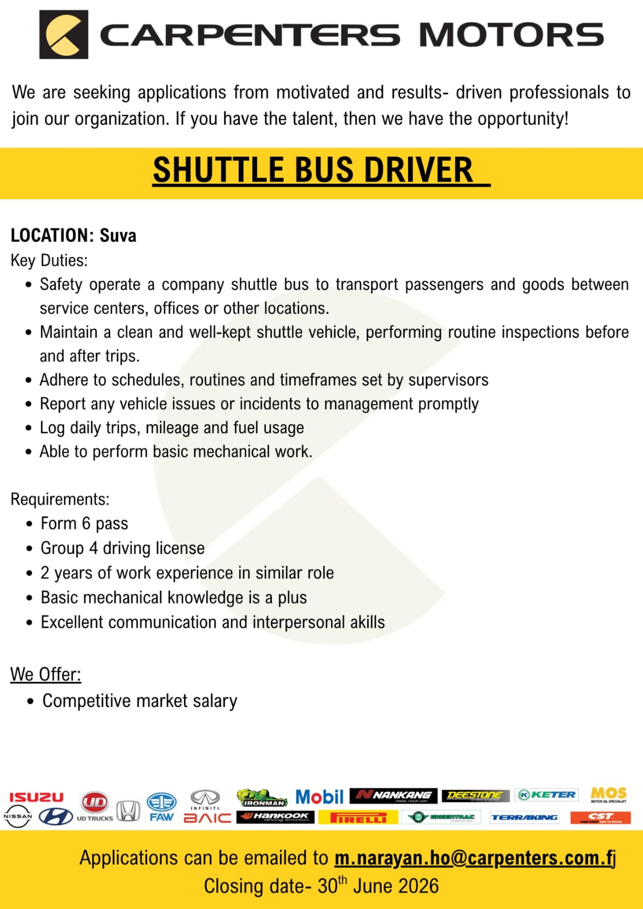 Original job ad