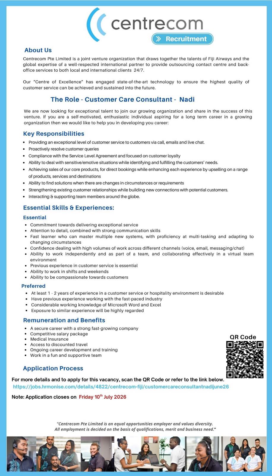 Original job ad