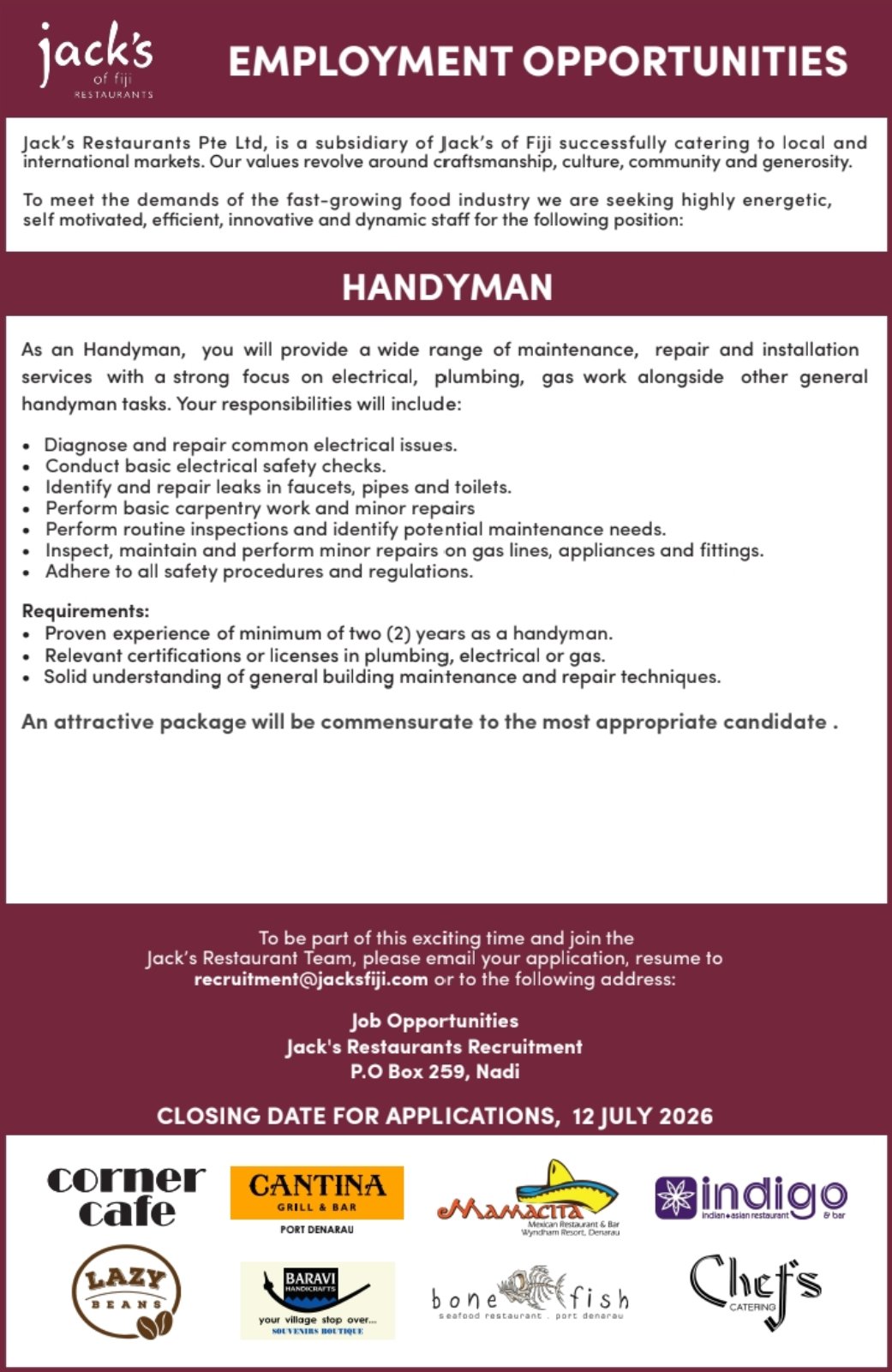 Original job ad