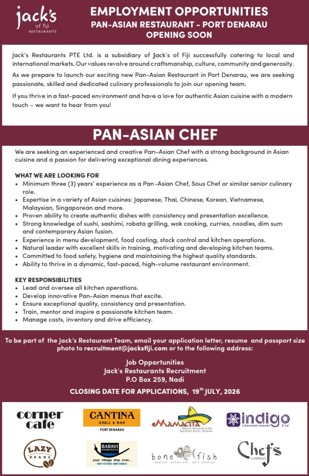 Original job ad