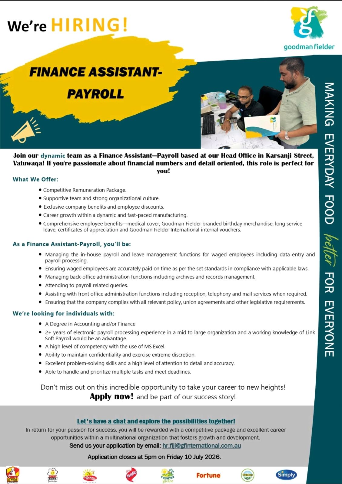 Original job ad