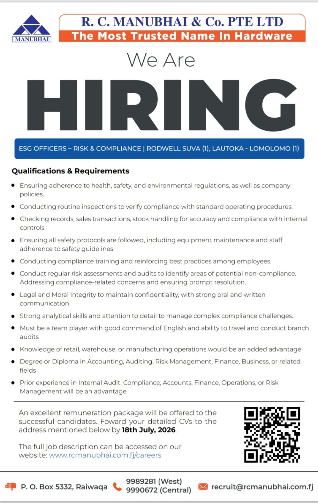 Original job ad