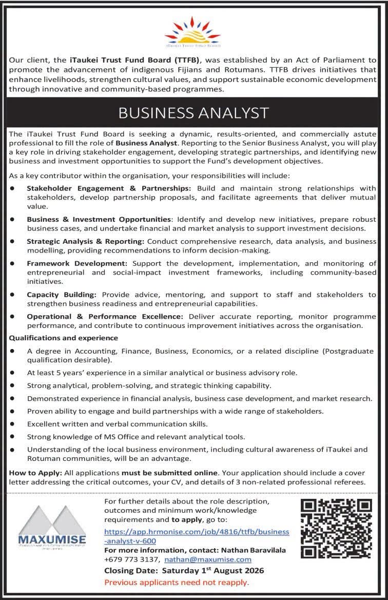 Original job ad