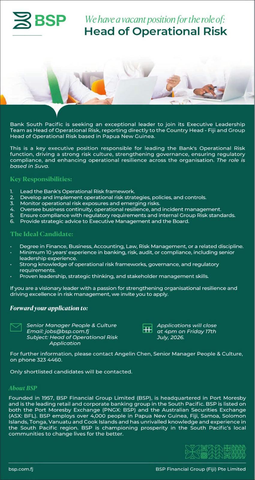 Original job ad
