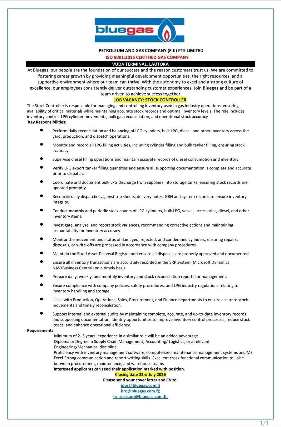 Original job ad