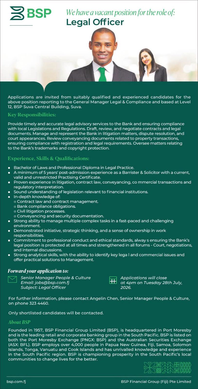 Original job ad
