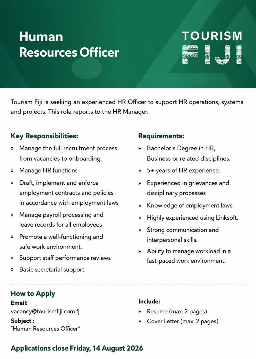 Original job ad