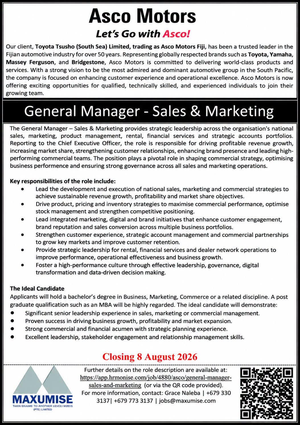 Original job ad