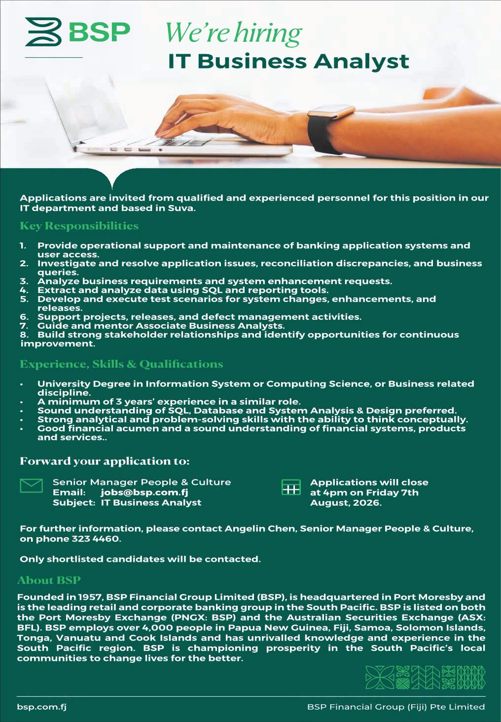 Original job ad