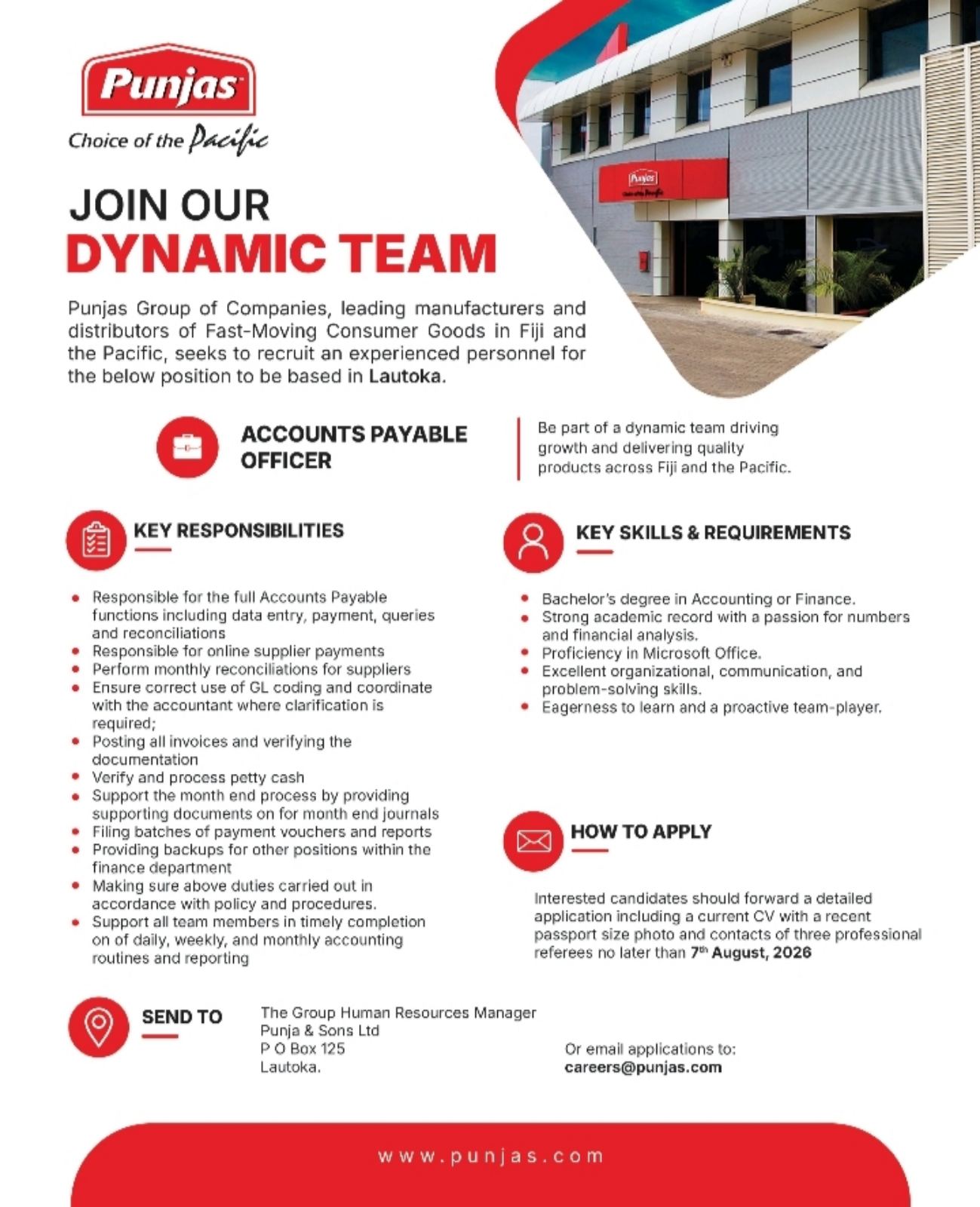 Original job ad