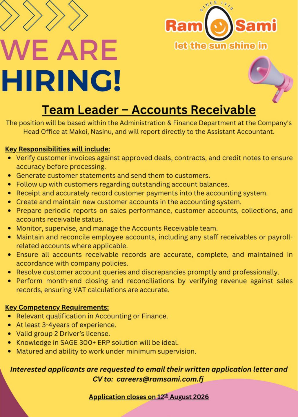 Original job ad