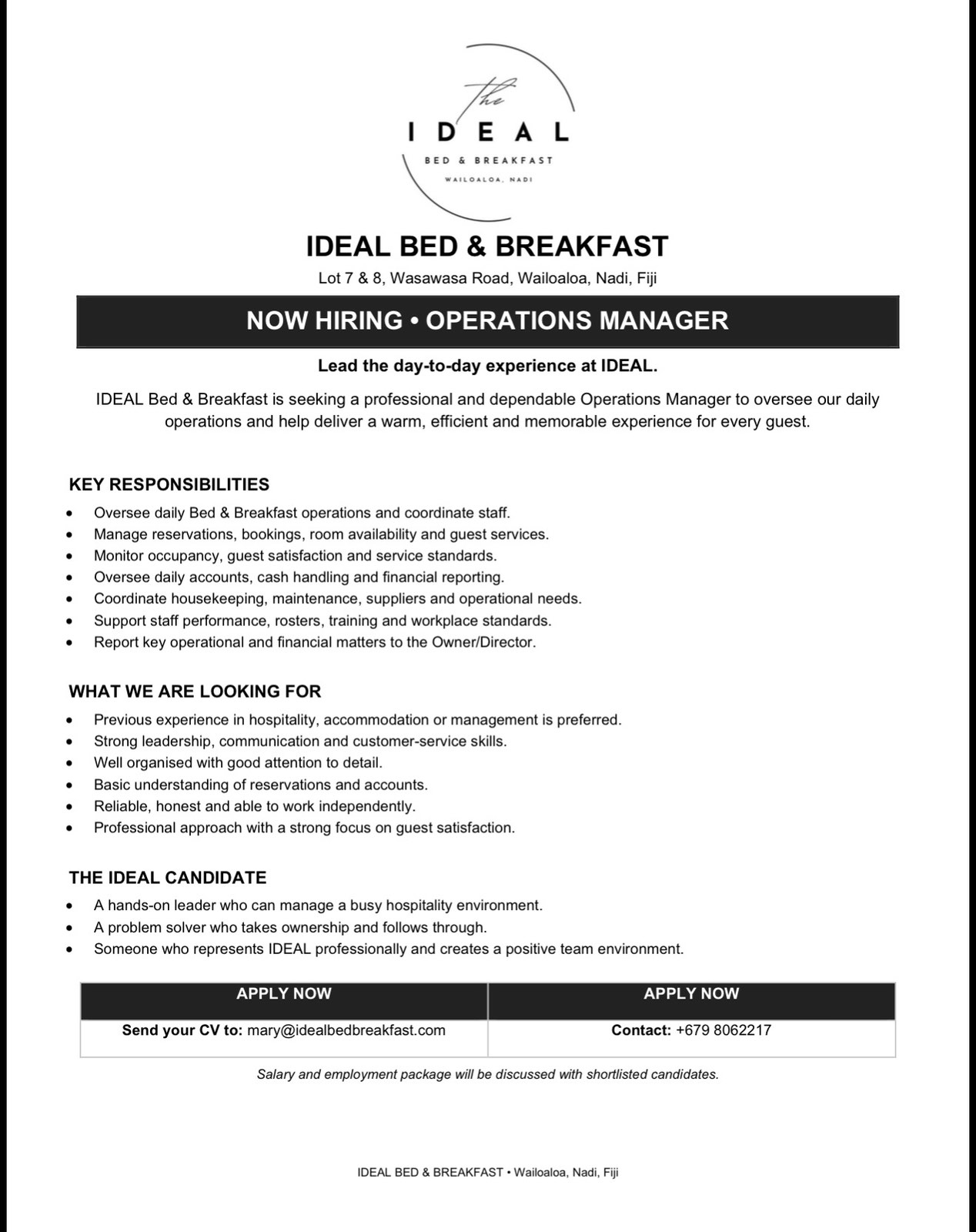 Original job ad