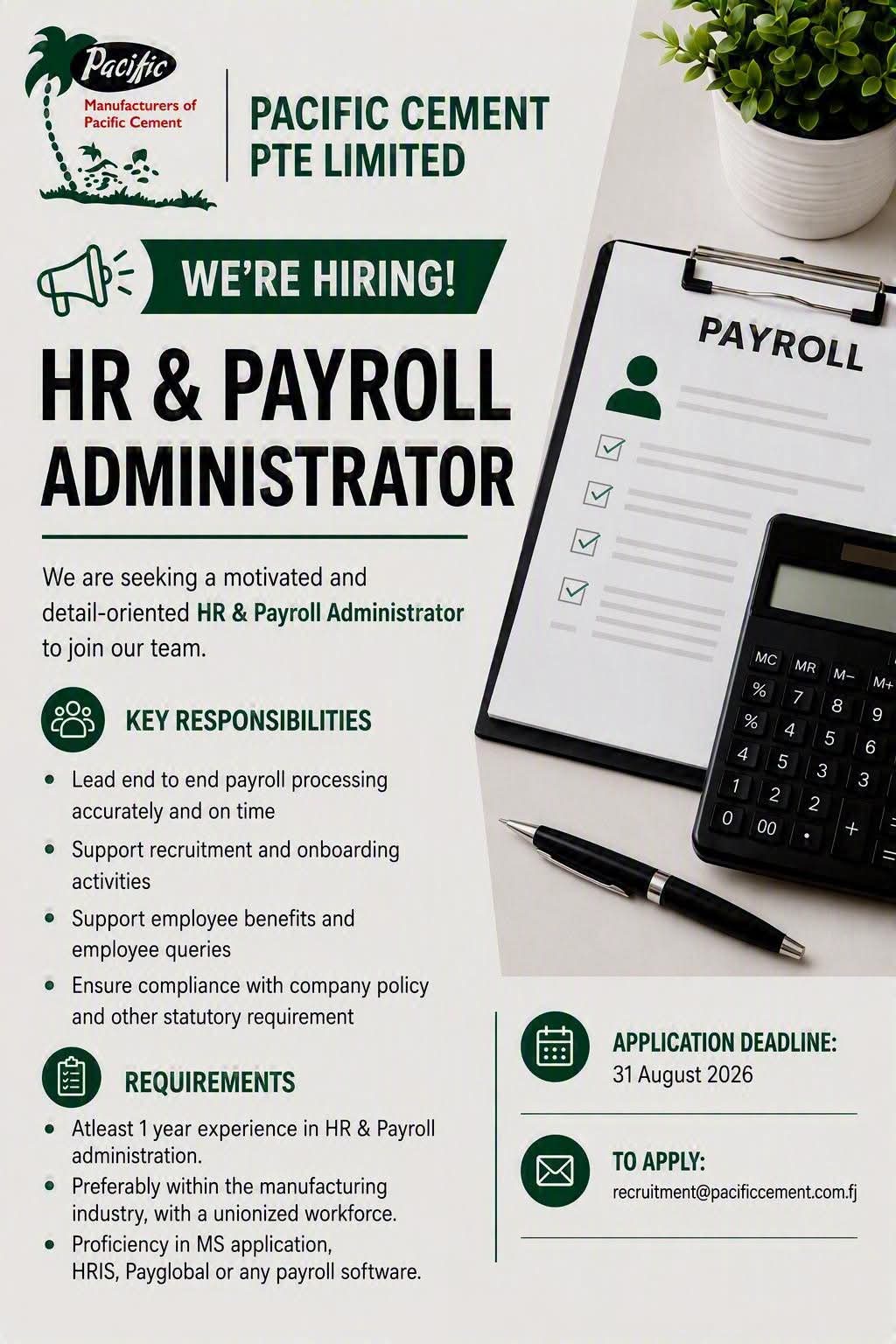 Original job ad