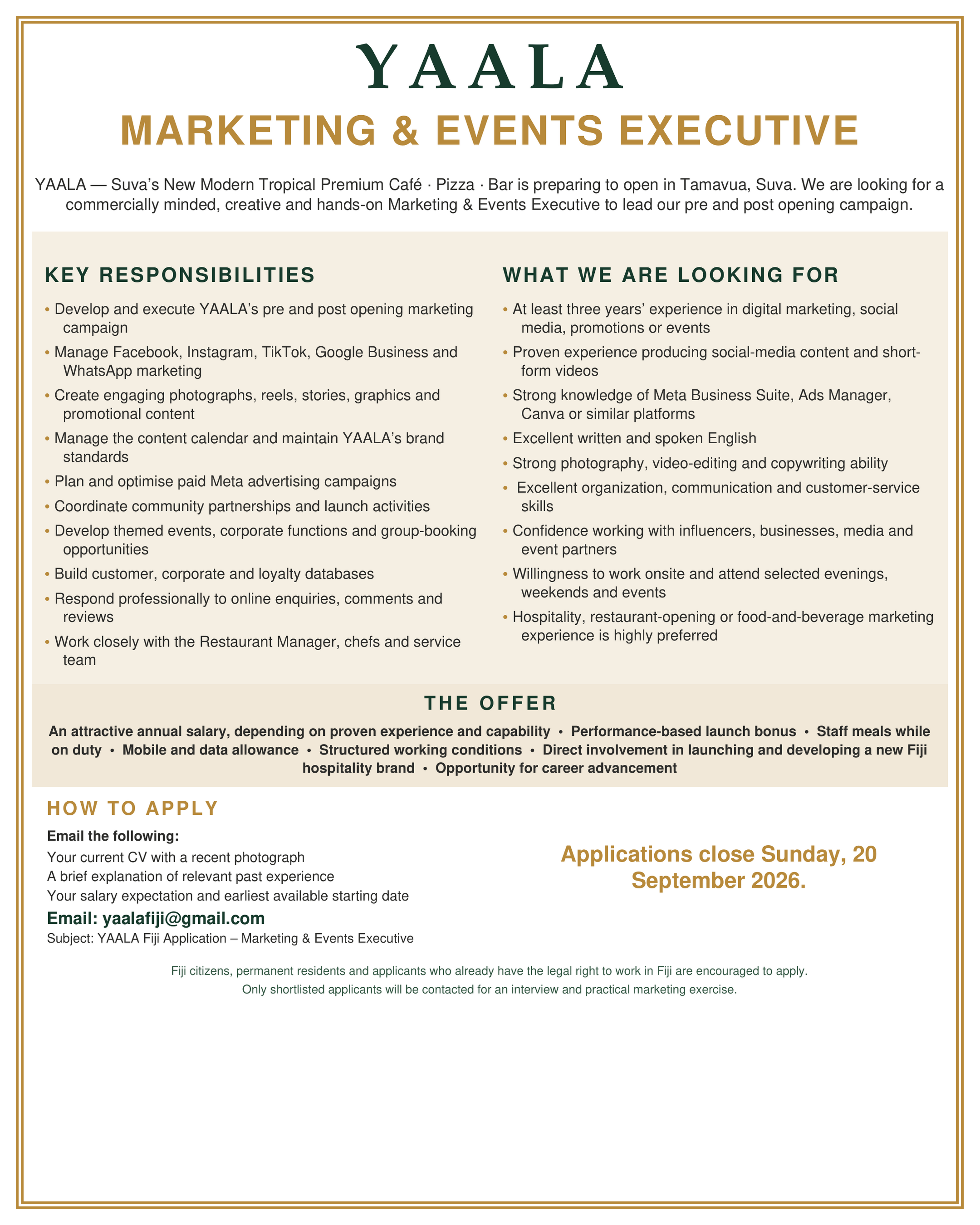 Original job ad