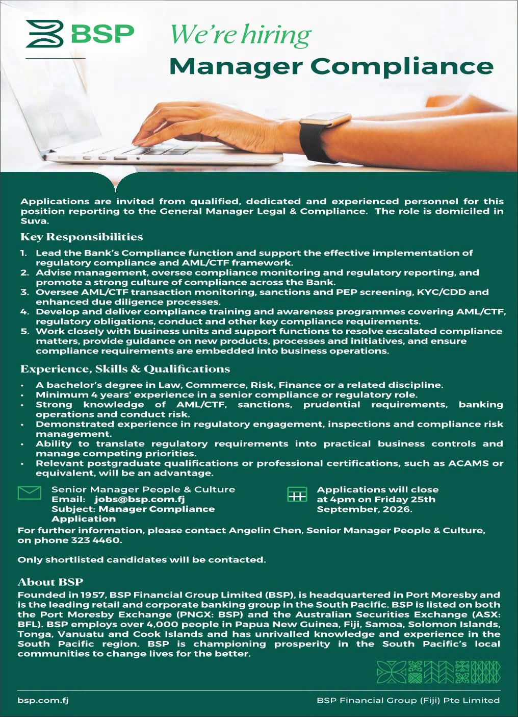 Original job ad