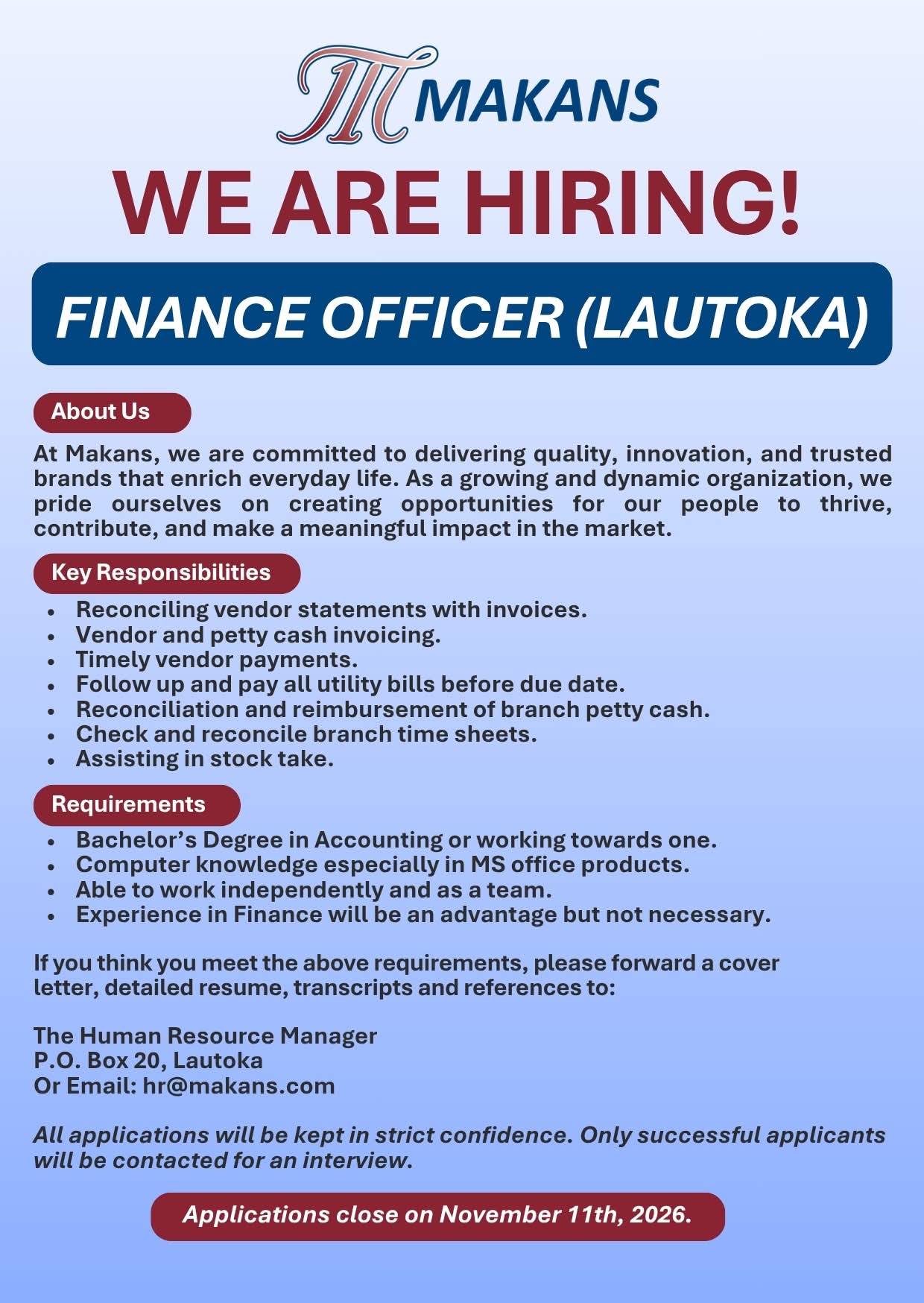 Original job ad